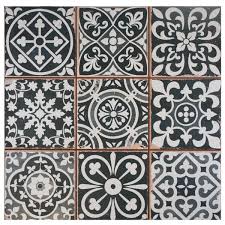 For a pop of pattern, we've included a 5x5 black and white loire deco. Backsplash Floor Wall Tile Joss Main