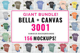 Bella Canvas 3001 Mockup Bundle Knotted Tshirt Mockup 243359 Mockups Design Bundles Tshirt Mockup Mockup Bella Canvas
