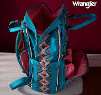 WG2204-9110 Wrangler Aztec Printed Callie Backpack - Turquoise