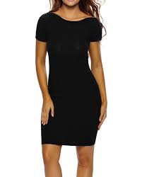 Amazon Com J Amp Design Women Asymmetrical Zipper Bodycon Midi Dress Clothing Midi Dress Bodycon Dresses Black Midi Dress