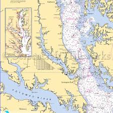 maryland chesapeake bay lusby nautical chart decor