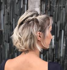 The curls pinned strategically in the nape give the illusion. 65 Trendy Updos For Short Hair For Both Casual And Special Occasions