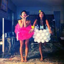 Diy Loofah Costume Maskerix Com Bff Halloween Costumes Cute Halloween Costumes Loofah Costume