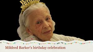 WATCH: Mildred Barker celebrates 104