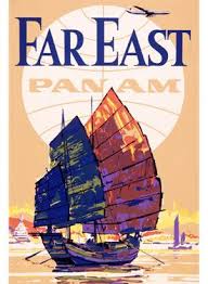 Pan Am Airlines Far East Poster Fine Art Vintage Giclee Print Vintage Airline Posters Vintage Travel Posters Travel Posters