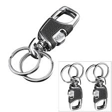 Dhe Best Kc 02 Metal Antique Stylish Car Keychain Double Key Ring Snap Hook Bike Key Chain Holder Set Of 2