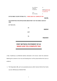 This legal form lists the exhibits that will be presented by the petitioner or defense during a trial. 50 Professional Witness Statement Forms Templates á… Templatelab