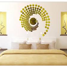 I have had the gold mirror above my secretary desk that my grandmother bought me for my room when i was still a. Large Wall Clock Decorative Mirror Silver Gold Black Acrylic Bedroom