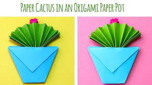 Sebelum ke cara membuat origami, yuk kita simak. Paper Cactus In An Origami Paper Pot Youtube