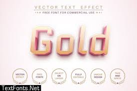 Download Pink Gold Editable Text Effect Font Style