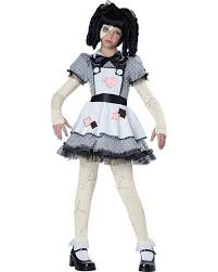 Girl Child Cracked Doll Dress Costume Stockings Mask Medium 8 10 New Newcostume Complet Fancy Dress Halloween Costumes Doll Halloween Costume Girl Costumes