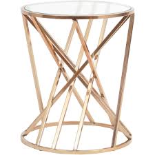 Gold Geometric Side Table Side Tables Living Room Sweetpea Willow The Modern Geometric Design Of This Si Glass Side Tables Round Side Table Side Table
