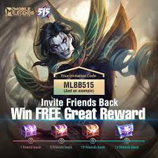 Lantas bagaimana cara kerja dari bug event 515? Mobile Legends Bang Bang 515 Invite Friends Back Event Is Now Live In The Game Chance To Win 9999 Diamonds By Inviting Your Friends Back And To Enter Your Invitation Code