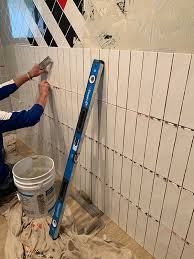 Weirdly, it has pretty bad reviews online, but i disagree with them and found this product great, you just have to its definitely important to get the correct type of roller when painting to ensure you have a good finish, particularly on a surface as smooth as tiles. How To Tile Over Existing Tile Brepurposed