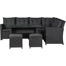 Artlife Polyrattan Lounge Sitzgarnitur Santa Catalina Beige Grau Und Schwarz Mit Bezugen In Dunkelgrau Polyrattan Lounges Polyrattan Sitzgruppe Sitzgruppe