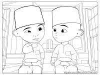 Melatih saraf motorik anak dengan mewarnai gambar upin ipin adalah hal yang sangat mengembirakan buat sang anak. Mewarnai Gambar Upin Dan Ipin Coloring Pictures Coloring Pages Animal Coloring Pages