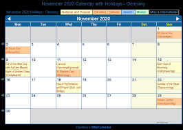 There are 3 templates for november 2020 calendar: Print Friendly November 2020 Germany Calendar For Printing