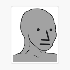 No Emotion Meme Face Sticker By Streamlinedrb Redbubble