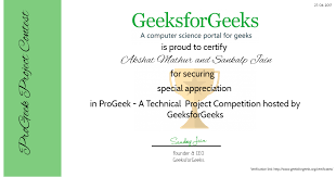 Le winner quiz est pour toi ! Certificates Geeksforgeeks