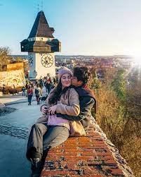 travel couple in Graz, Austria