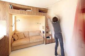 The Mesmerizing Fancy Small Bedroom Curtain Room Divider Cabin In The French Alps Modern Apartment Built In Furniture Small Spaces