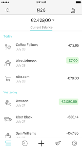 Transaction List N26 Bank Account Mobile Banking Free Bank Account Banking