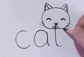 Cats all move in predominantly the same ways. Pencil Drawing Tutorial How To Draw A Cute Cat From The Word Cat Video Dailymotion