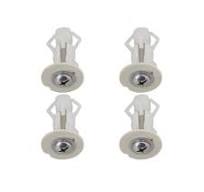RDEXP White Plastic Toilet Seat Cover Hinge Blind Hole Nut Top Fixing Screw  Pack of 4