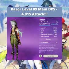 Find out which weapon and artifact build would be the best for razor and also get familiar with his skills, talents. Level 89 4 815 Atk Razor C2 Build Build Showcase Genshin Impact 11 Jan 2021 Video Gaming Gaming Accessories Game Gift Cards Accounts On Carousell