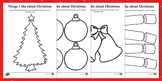 Kindergartners, teachers, and parents who homeschool their kids can print, download. Things I Like About Christmas Activity Sheets Teacher Made