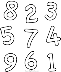 The number two and two smiling faces. Numbers Coloring Page 1 9