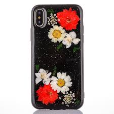 High quality silicone compatible models: Diy Handmade Natural Real Dried Flowers Phone Case For Iphone X Soft B Western Cases
