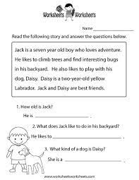 Free Reading Comprehension Reading Comprehension In 2021 Kindergarten Reading Worksheets Reading Comprehension Practice 1st Grade Reading Worksheets