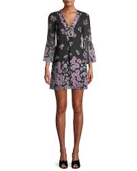 Revel Silk Mini Dress In Floral Print