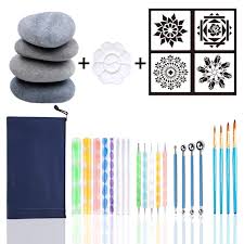 Mandala painted rocks are made using flat, washed stones, dotting tools of several sizes and acrylic paint. Mandala Dotting Tools Mandala Dotting Kit Rock Painting Tools Kit Rock Painting Tools Dotting Tools For Painting Mandalas Mandala Dotting Tool Mandala Painting Kit Mandala Rock Painting Kit Buy Online In Bahamas