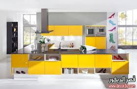 مطابخ الوميتال باروع الاشكال احدث الوان المطابخ الالوميتال Yellow Kitchen Modern Kitchen Interior Design Kitchen