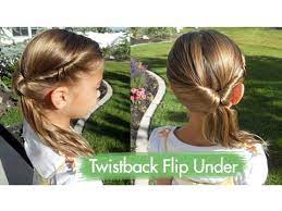 All you need is a donut bun maker and you can create the perfect hairstyle for your child's dance recital. Twistback Flip Under Cute Girls Hairstyles Youtube