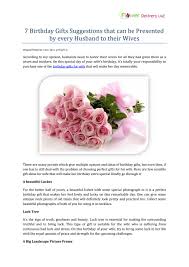 Rather than waiting in the waiting room, i thought i head out to the creek. 7 Birthday Gifts Suggestions That Can Be Presented By Every Husband To Their Wives By Flower Delivery Uae Issuu