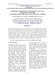 Ambank johor bahru bukit indah. Pdf Examining The Roles Of Architects Vis A Vis Quantity Surveyors In The Building Industry At South West Nigeria Agboola Oluwagbemiga Ph D Academia Edu