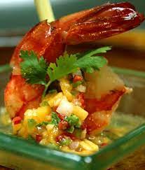 Steamed Prawns With Papaya Honey Salsa Chef S Pencil Recipe Fine Dining Recipes Recipes Appetizer Recipes
