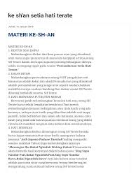 3diantaranya matematika, fisika dan jugakimia. Ke Sh An Setia Hati Terate Pdf