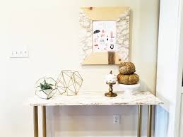 Ikea Hack Marble Table With Gold Legs And Trim The Glitzy Pear Marble Table Diy Marble Table Ikea Hack