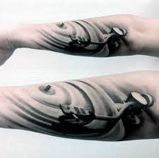 A great tattoo that is small and simple but still represents your love for music. 50 Vinyl Record Tattoo Designs For Men Long Playing Ink Ideas