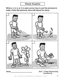 Four Step Sequencing Fun Sheet In 2020 Speech Activities Speech Therapy Preschool Learning