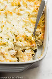 Pour the mixture into a large casserole dish. Chicken Alfredo Bake Great Freezer Dish Spend With Pennies
