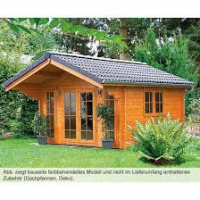 Gartenhaus Aus Blockbohlen Und Doppeltur Ferienstimmung Im Eigenen Garten Unter Diesem Satteldach Ist Endlich Platz Dafur Gartenhaus Style At Home Sommerhaus
