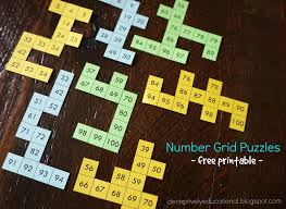 Number Grid Puzzles Great Practice For 10 More 10 Less 1 More 1 Less Addition And Subtraction Free Printable Number Grid Grid Puzzles Everyday Math