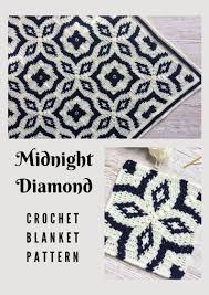 Midnight Diamond Blanket Crochet Pattern Etsy In 2020 Tapestry Crochet Patterns Crochet Square Patterns Crochet Blanket Patterns