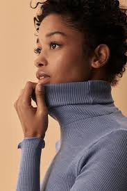 Maglia autunno/inverno donna celeste