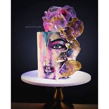 Cake Trends On Instagram Painting On White Chocolate Ganache Wafer And Rice Paper Deco S Beautiful Cake Designs Painted Cakes White Chocolate Ganache